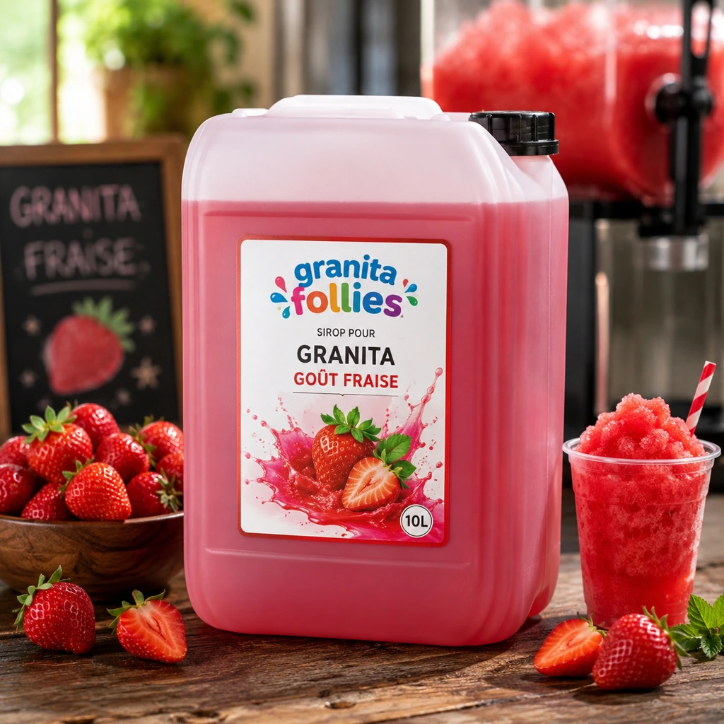Sirop à Granita RTU 9L - Goût Fraise