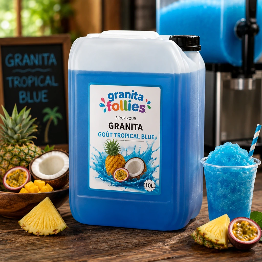 Sirop à Granita RTU 9L - Goût Tropical Blue