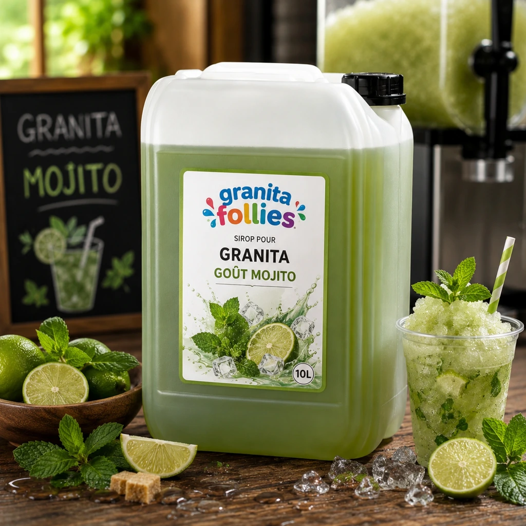 Sirop à Granita RTU 9L - Goût Mojito (non alcoolisé)