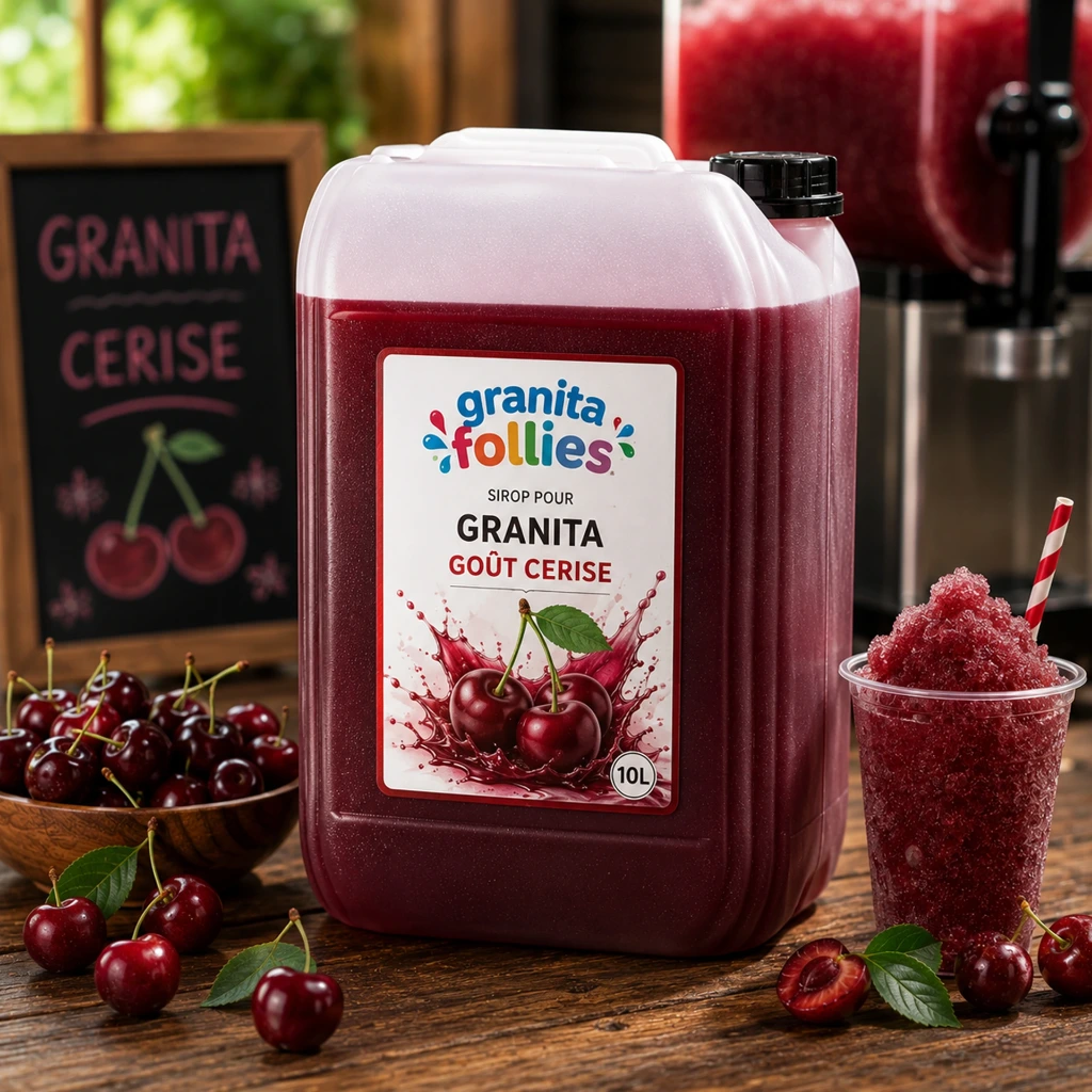 Sirop à Granita RTU 9L - Goût Cerise