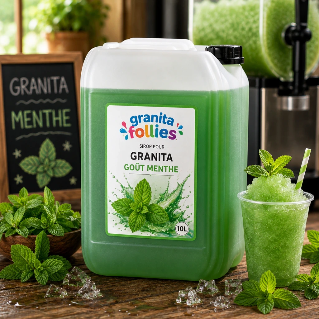Sirop à Granita RTU 9L - Goût Menthe