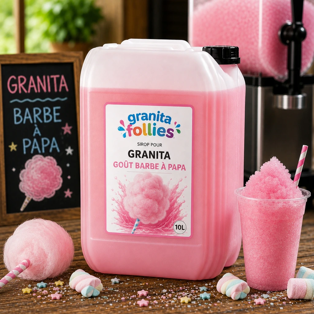 Sirop à Granita RTU 9L - Goût Barbe à Papa