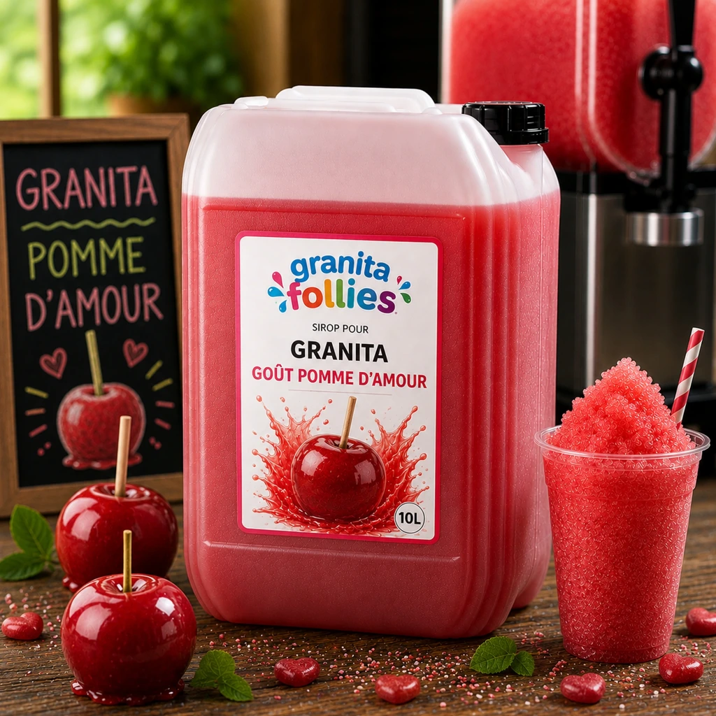 Sirop à Granita RTU 9L - Goût Pomme d'Amour