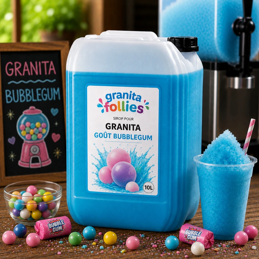 Sirop à Granita RTU 9L - Goût BubbleGum