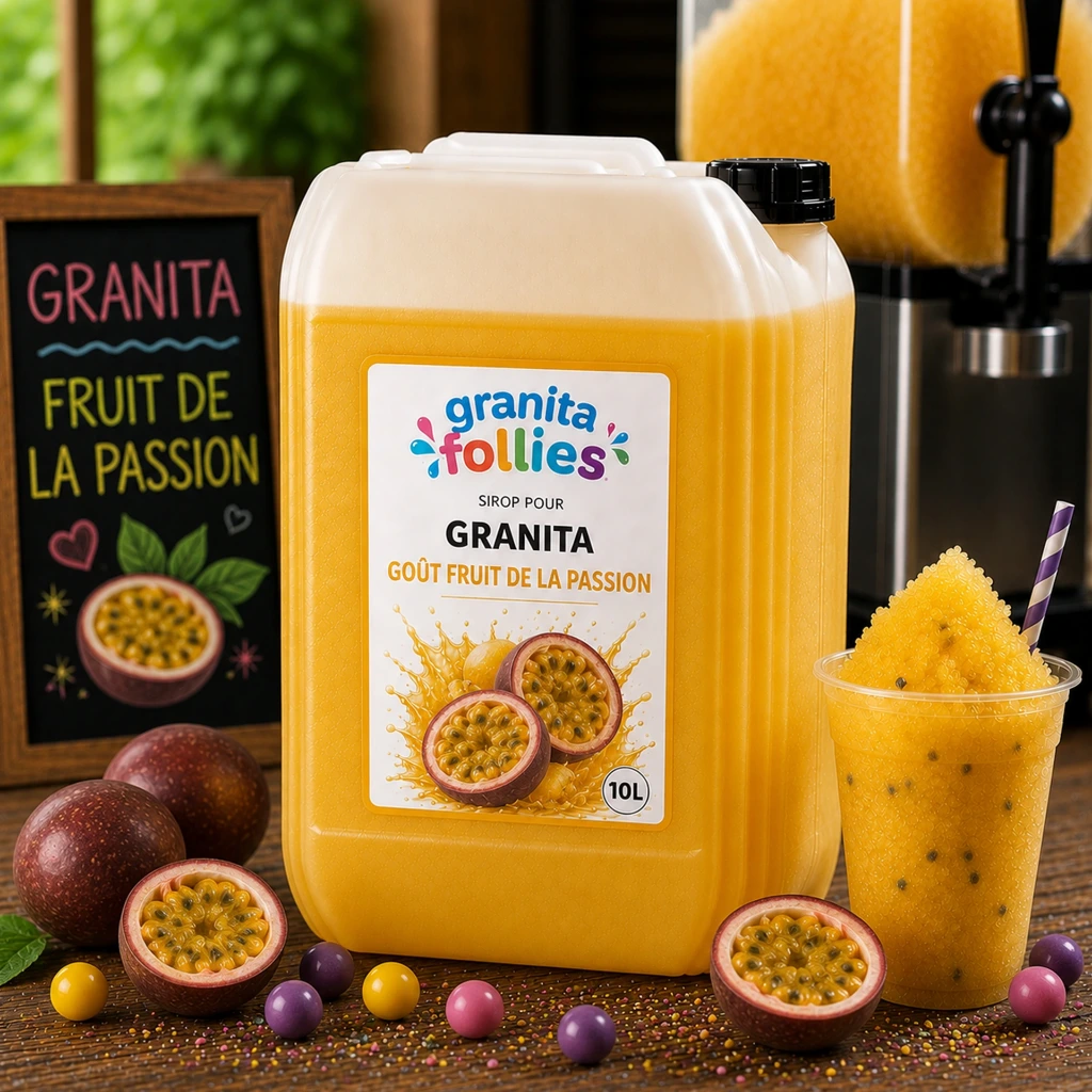 Sirop à Granita RTU 9L - Goût Fruit de la Passion