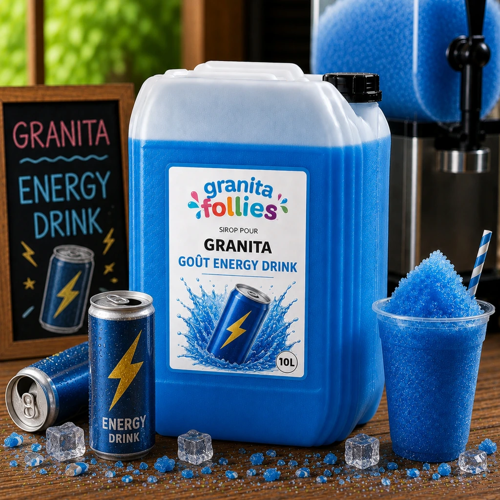Sirop à Granita RTU 9L - Goût Energy Drink