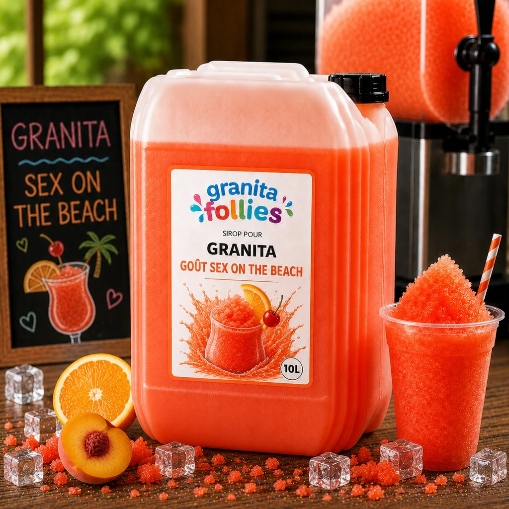 Sirop à Granita RTU 9L - Goût Sex on the Beach (non alcoolisé)