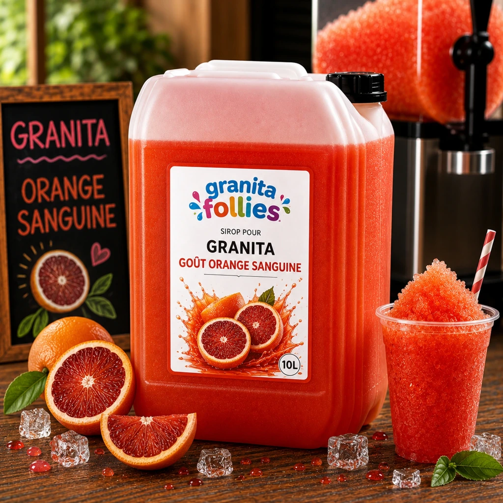Sirop à Granita RTU 9L - Goût Orange Sanguine
