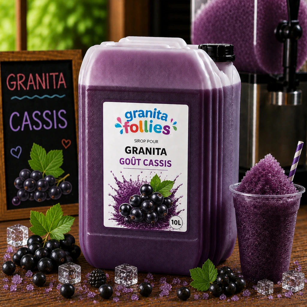 Sirop à Granita RTU 9L - Goût Cassis